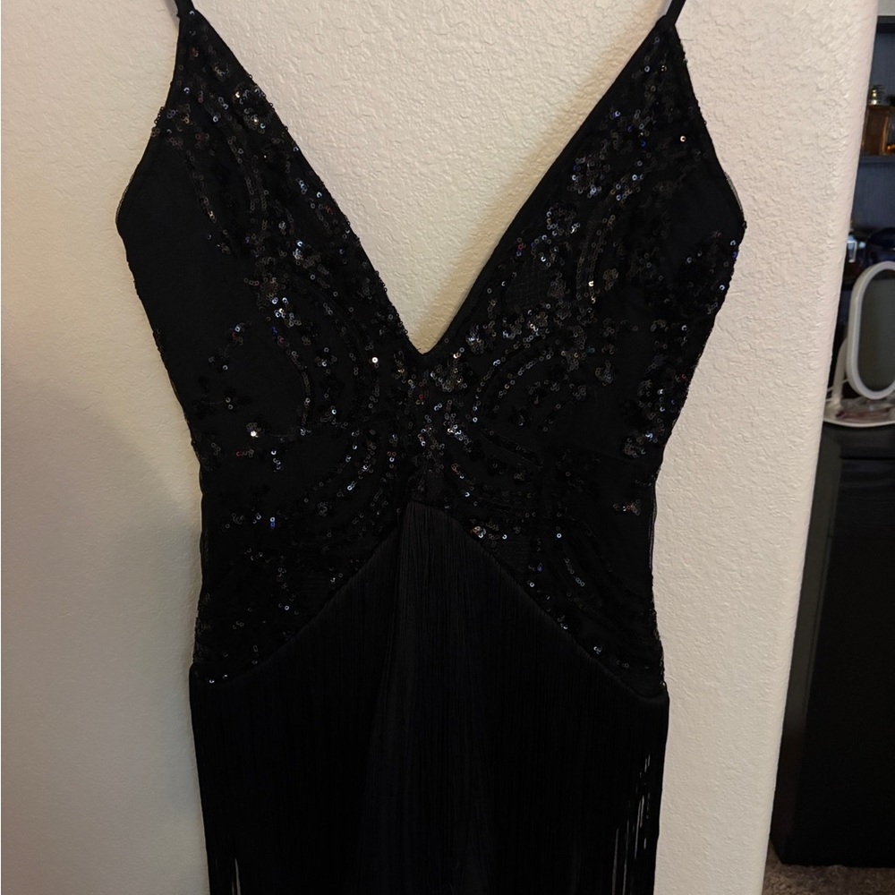 Elegant Black Sequin Dress